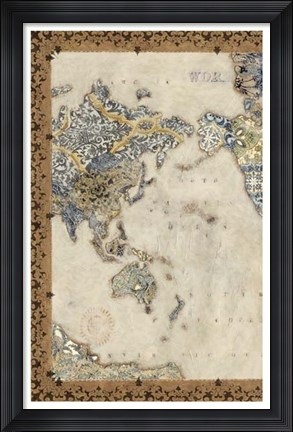 Framed Royal Map I Print