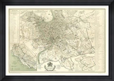 Framed Landmarks of Rome Print