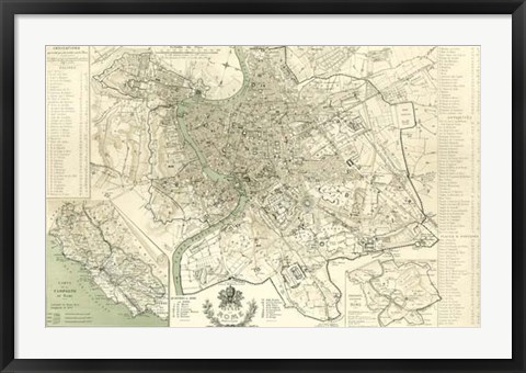 Framed Landmarks of Rome Print