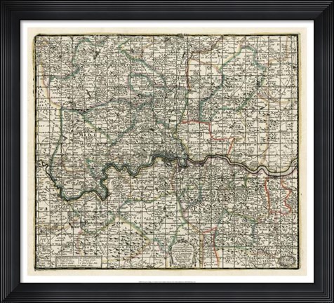 Framed Towns and Villages of London Print
