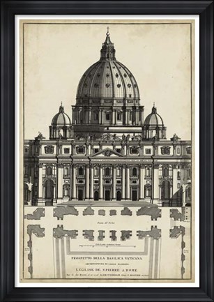 Framed Basilica at the Vatican Print