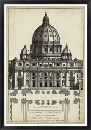 Framed Basilica at the Vatican Print