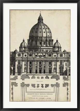 Framed Basilica at the Vatican Print