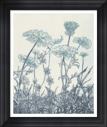 Framed Indigo Fields I Print