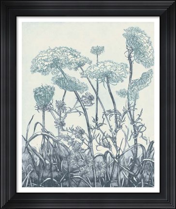 Framed Indigo Fields II Print