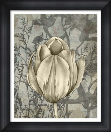 Framed Tulip &amp; Wildflowers I Print