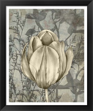 Framed Tulip &amp; Wildflowers I Print