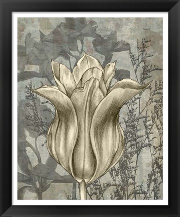 Framed Tulip &amp; Wildflowers III Print