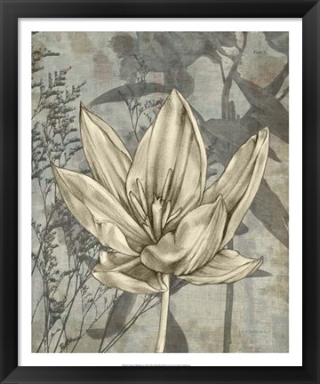 Framed Tulip &amp; Wildflowers VI Print