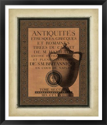 Framed Antiquities Collection I Print