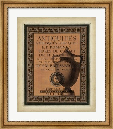 Framed Antiquities Collection I Print