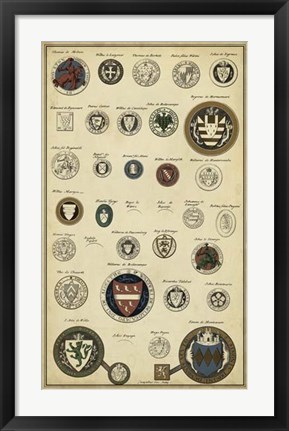 Framed Imperial Crest III Print