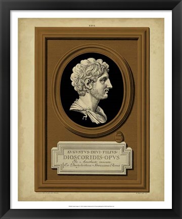 Framed Greek Cameo I Print