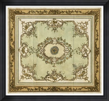 Framed Aubusson Design Print