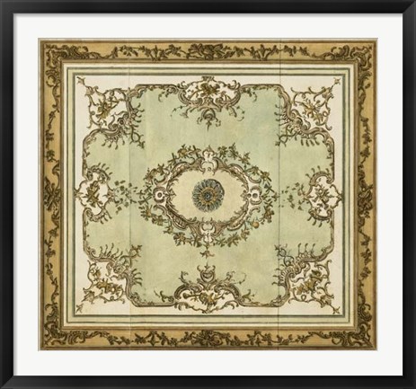 Framed Aubusson Design Print