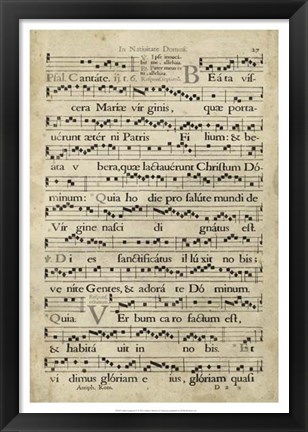 Framed Vellum Songbook IV Print