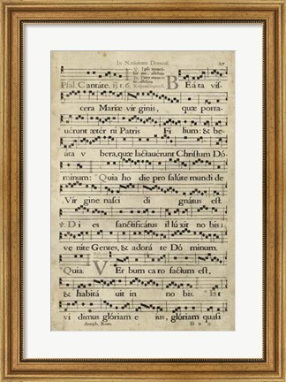 Framed Vellum Songbook IV Print