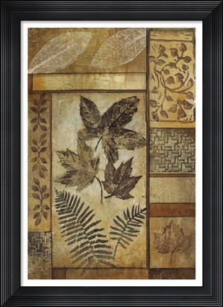 Framed Falling Leaves II Print