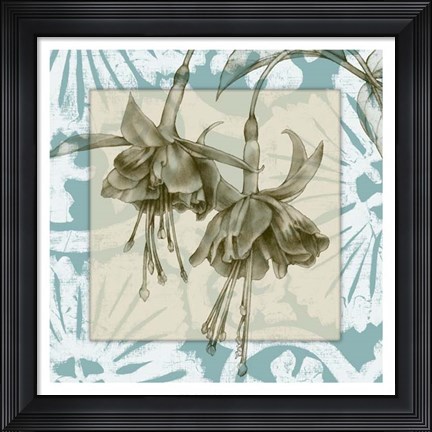 Framed Coastal Floral I Print