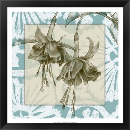 Framed Coastal Floral I Print