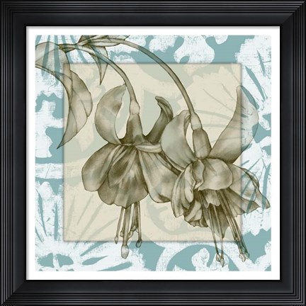 Framed Coastal Floral II Print