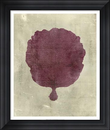 Framed Coral in Plum Print