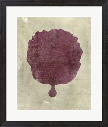 Framed Coral in Plum Print