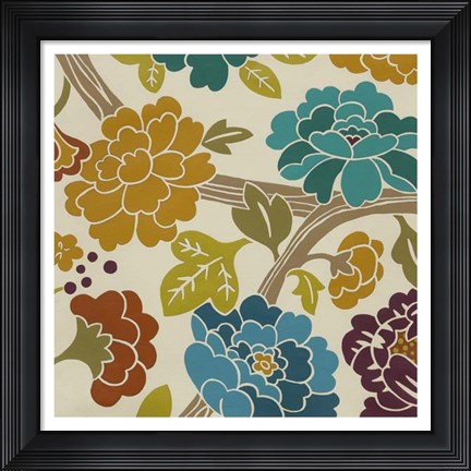 Framed Romance Chintz I Print