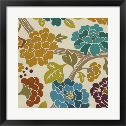 Framed Romance Chintz I Print