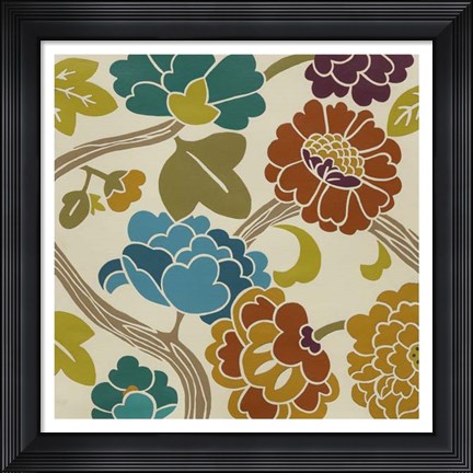 Framed Romance Chintz II Print