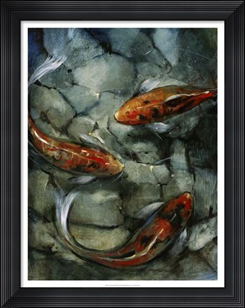 Framed Tres Koi II Print
