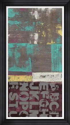 Framed Letters and Paint I Print