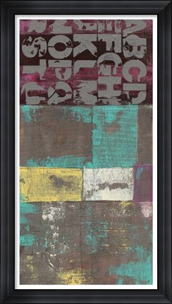 Framed Letters and Paint II Print