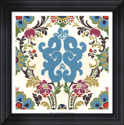 Framed Jewel-tone Damask II Print