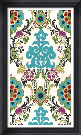 Framed Jewel-tone Damask V Print