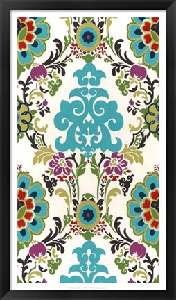 Framed Jewel-tone Damask V Print