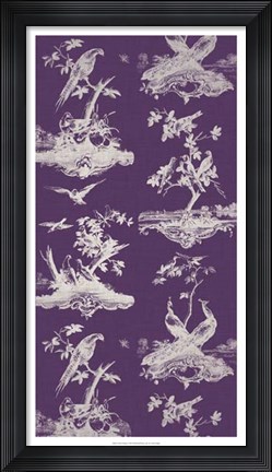 Framed Toile in Plum Print