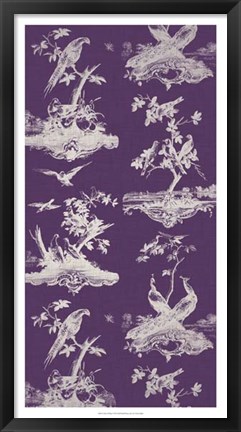 Framed Toile in Plum Print