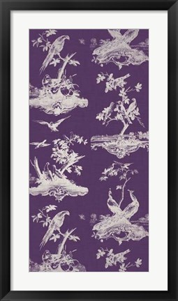 Framed Toile in Plum Print