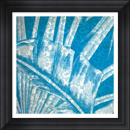 Framed Damask Palms III Print