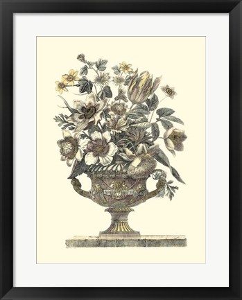 Framed Flowers in an Urn I (Sepia) Print