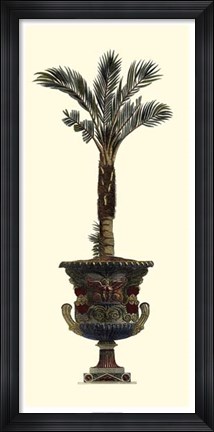 Framed Elongated Potted Palm I Print