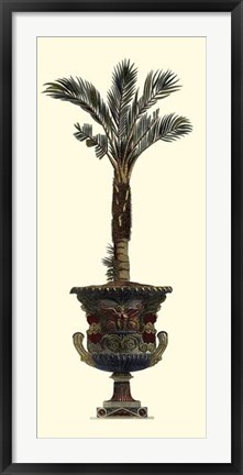 Framed Elongated Potted Palm I Print