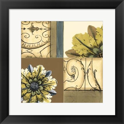 Framed Small Marine Rosette Comp. II Print