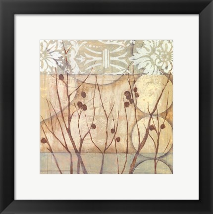 Framed Small Willow and Lace I Print