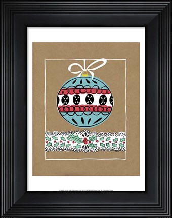 Framed Holly Jolly Christmas I Print