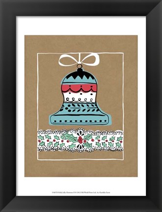 Framed Holly Jolly Christmas II Print