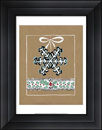 Framed Holly Jolly Christmas III Print