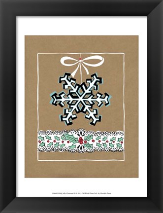 Framed Holly Jolly Christmas III Print