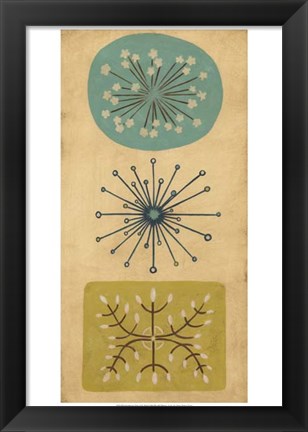 Framed Starburst Trio I Print